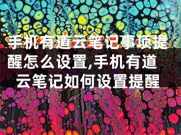 手机有道云笔记事项提醒怎么设置,手机有道云笔记如何设置提醒