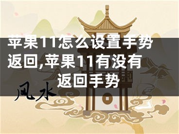 苹果11怎么设置手势返回,苹果11有没有返回手势