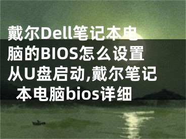 戴尔Dell笔记本电脑的BIOS怎么设置从U盘启动,戴尔笔记本电脑bios详细