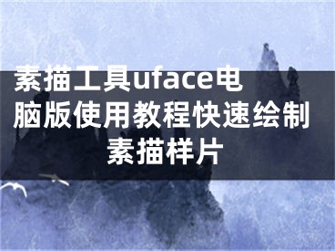 素描工具uface电脑版使用教程快速绘制素描样片