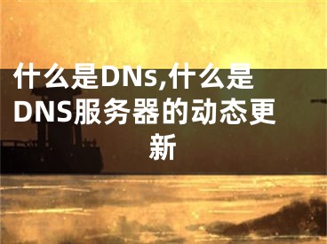 什么是DNs,什么是DNS服务器的动态更新