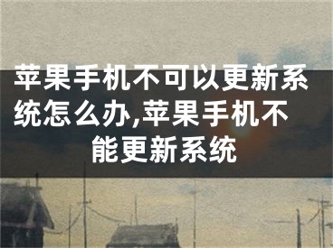 苹果手机不可以更新系统怎么办,苹果手机不能更新系统