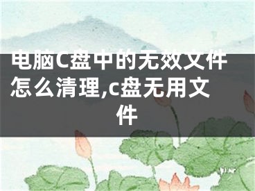 电脑C盘中的无效文件怎么清理,c盘无用文件