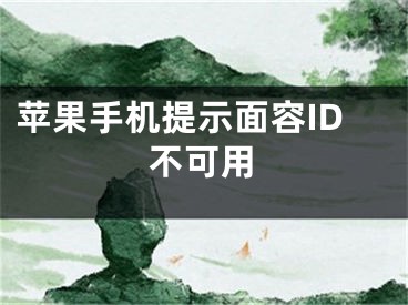 苹果手机提示面容ID不可用
