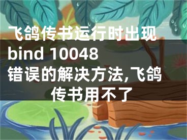 飞鸽传书运行时出现 bind 10048错误的解决方法,飞鸽传书用不了