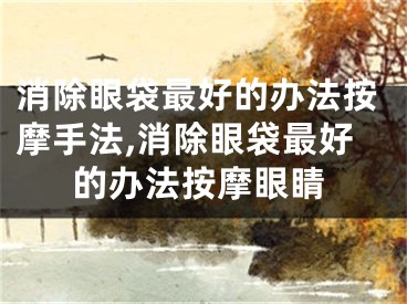 消除眼袋最好的办法按摩手法,消除眼袋最好的办法按摩眼睛