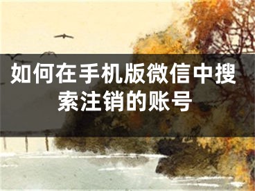 如何在手机版微信中搜索注销的账号