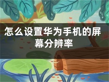 怎么设置华为手机的屏幕分辨率