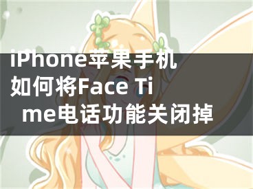 iPhone苹果手机如何将Face Time电话功能关闭掉