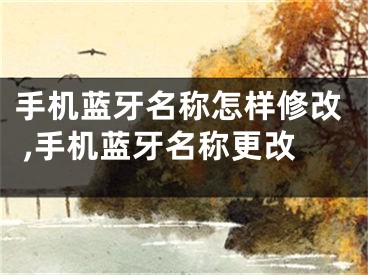手机蓝牙名称怎样修改 ,手机蓝牙名称更改