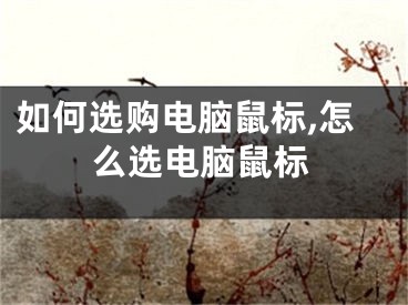 如何选购电脑鼠标,怎么选电脑鼠标