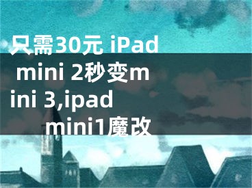 只需30元 iPad mini 2秒变mini 3,ipadmini1魔改