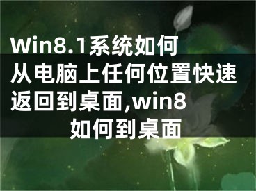 Win8.1系统如何从电脑上任何位置快速返回到桌面,win8如何到桌面