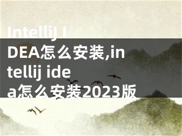 IntelliJ IDEA怎么安装,intellij idea怎么安装2023版