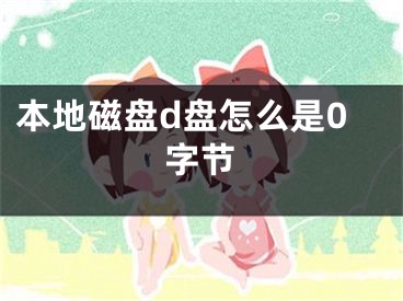 本地磁盘d盘怎么是0字节