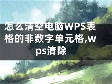 怎么清空电脑WPS表格的非数字单元格,wps清除