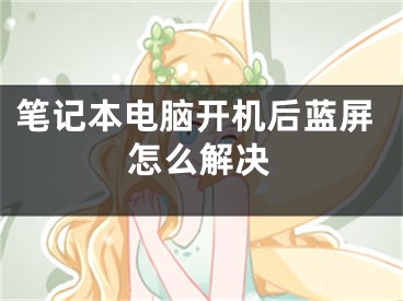 笔记本电脑开机后蓝屏怎么解决