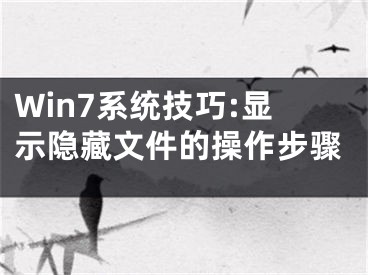 Win7系统技巧:显示隐藏文件的操作步骤