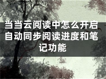 当当云阅读中怎么开启自动同步阅读进度和笔记功能