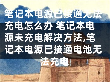 笔记本电源已接通无法充电怎么办 笔记本电源未充电解决方法,笔记本电源已接通电池无法充电