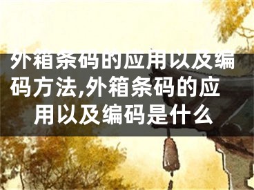 外箱条码的应用以及编码方法,外箱条码的应用以及编码是什么