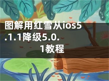 图解用红雪从ios5.1.1降级5.0.1教程