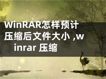WinRAR怎样预计压缩后文件大小 ,winrar 压缩