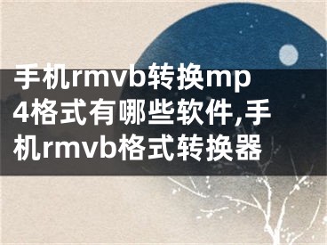 手机rmvb转换mp4格式有哪些软件,手机rmvb格式转换器