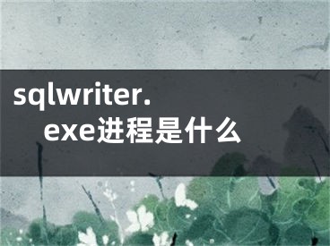 sqlwriter.exe进程是什么