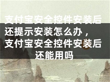 支付宝安全控件安装后还提示安装怎么办 ,支付宝安全控件安装后还能用吗