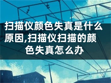 扫描仪颜色失真是什么原因,扫描仪扫描的颜色失真怎么办