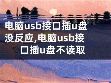 电脑usb接口插u盘没反应,电脑usb接口插u盘不读取