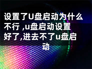设置了U盘启动为什么不行 ,u盘启动设置好了,进去不了u盘启动