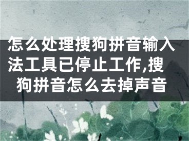 怎么处理搜狗拼音输入法工具已停止工作,搜狗拼音怎么去掉声音