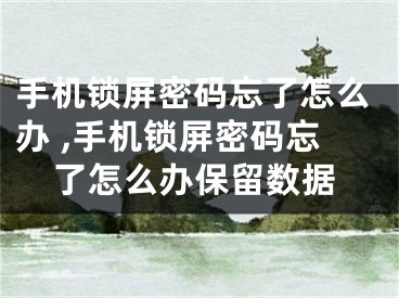 手机锁屏密码忘了怎么办 ,手机锁屏密码忘了怎么办保留数据