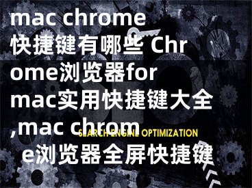 mac chrome快捷键有哪些 Chrome浏览器for mac实用快捷键大全,mac chrome浏览器全屏快捷键