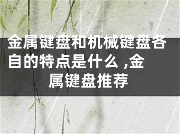 金属键盘和机械键盘各自的特点是什么 ,金属键盘推荐