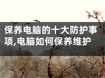 保养电脑的十大防护事项,电脑如何保养维护