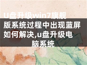 U盘升级win7旗舰版系统过程中出现蓝屏如何解决,u盘升级电脑系统