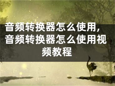 音频转换器怎么使用,音频转换器怎么使用视频教程