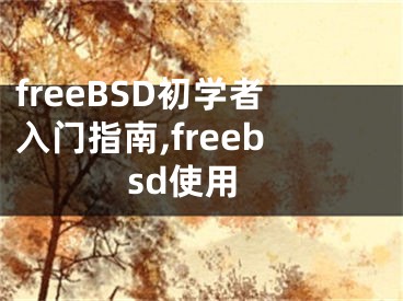 freeBSD初学者入门指南,freebsd使用