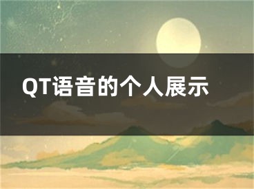 QT语音的个人展示