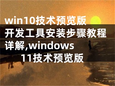 win10技术预览版开发工具安装步骤教程详解,windows11技术预览版