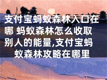 支付宝蚂蚁森林入口在哪 蚂蚁森林怎么收取别人的能量,支付宝蚂蚁森林攻略在哪里