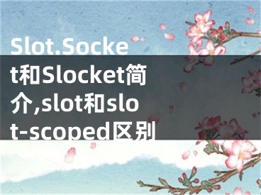 Slot.Socket和Slocket简介,slot和slot-scoped区别