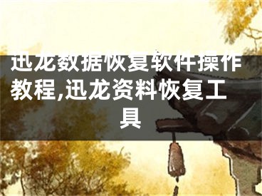 迅龙数据恢复软件操作教程,迅龙资料恢复工具