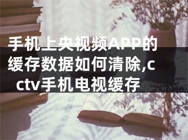 手机上央视频APP的缓存数据如何清除,cctv手机电视缓存