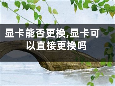 显卡能否更换,显卡可以直接更换吗