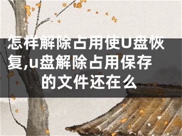 怎样解除占用使U盘恢复,u盘解除占用保存的文件还在么