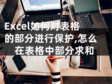 Excel如何对表格的部分进行保护,怎么在表格中部分求和